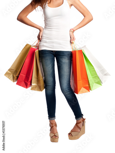 young shopping woman