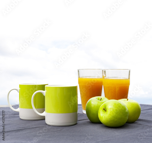 Obstgetränk zum Frühstück