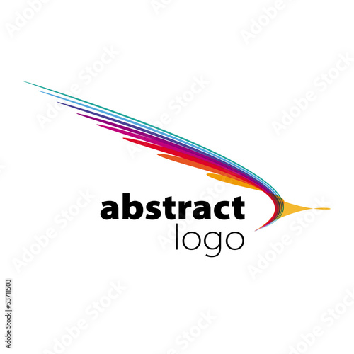 abstract vector logo spectrum curved sheets