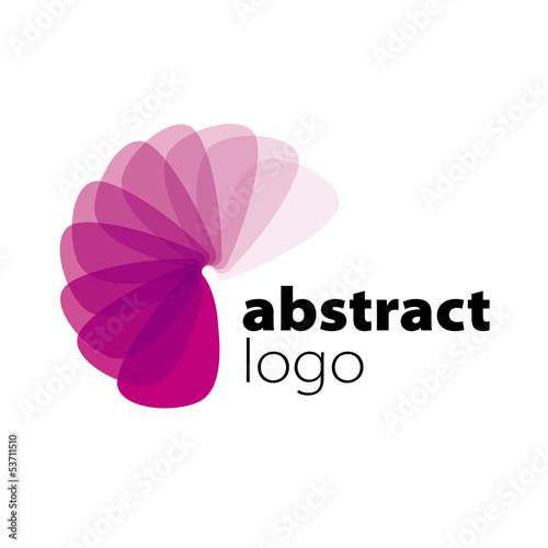 abstract vector logo spectrum curved sheets