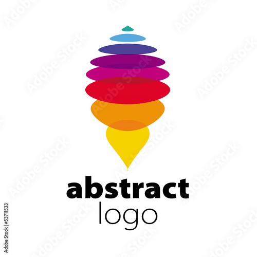 abstract vector logo spectrum curved sheets