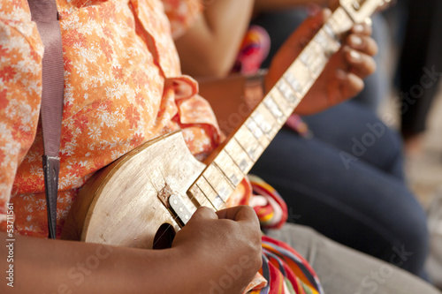 Thai Musician, A man playing northeastern Thailand lute