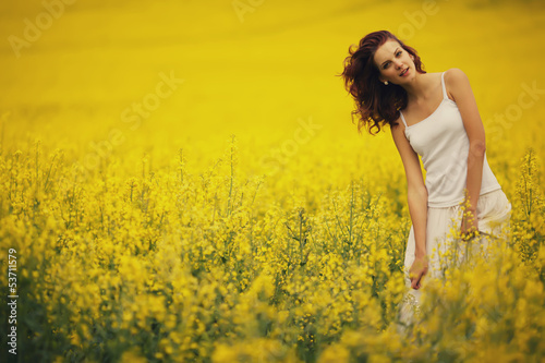 young beautiful girl in the field © Aliaksei Lasevich