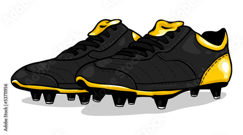 vector black football boots
