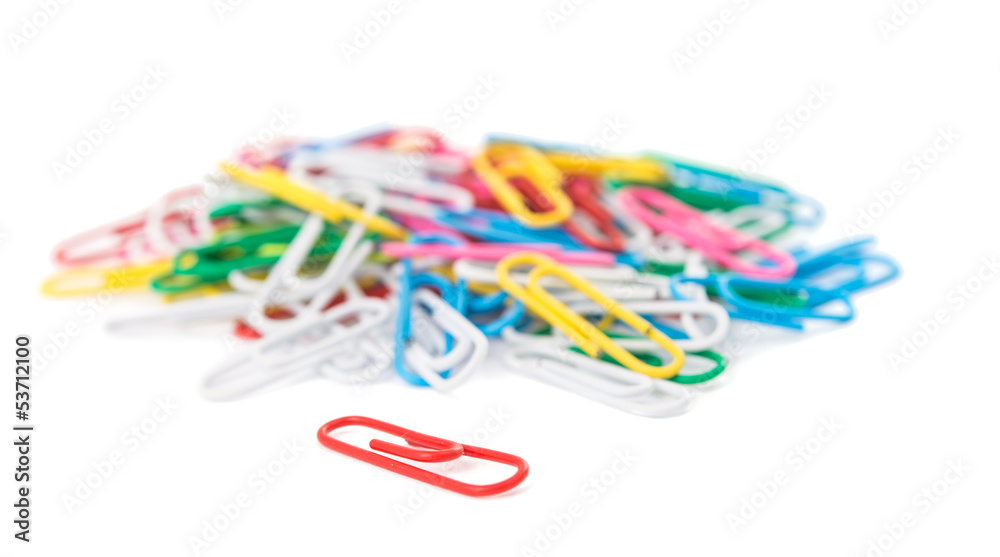 multi-colored paper clips multi-colored paper clips