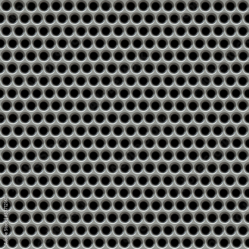 Glossy chrome grid isolated on black seamless texture