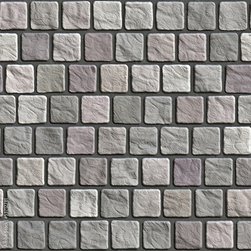 Uneven cobblestone pavement - seamless texture