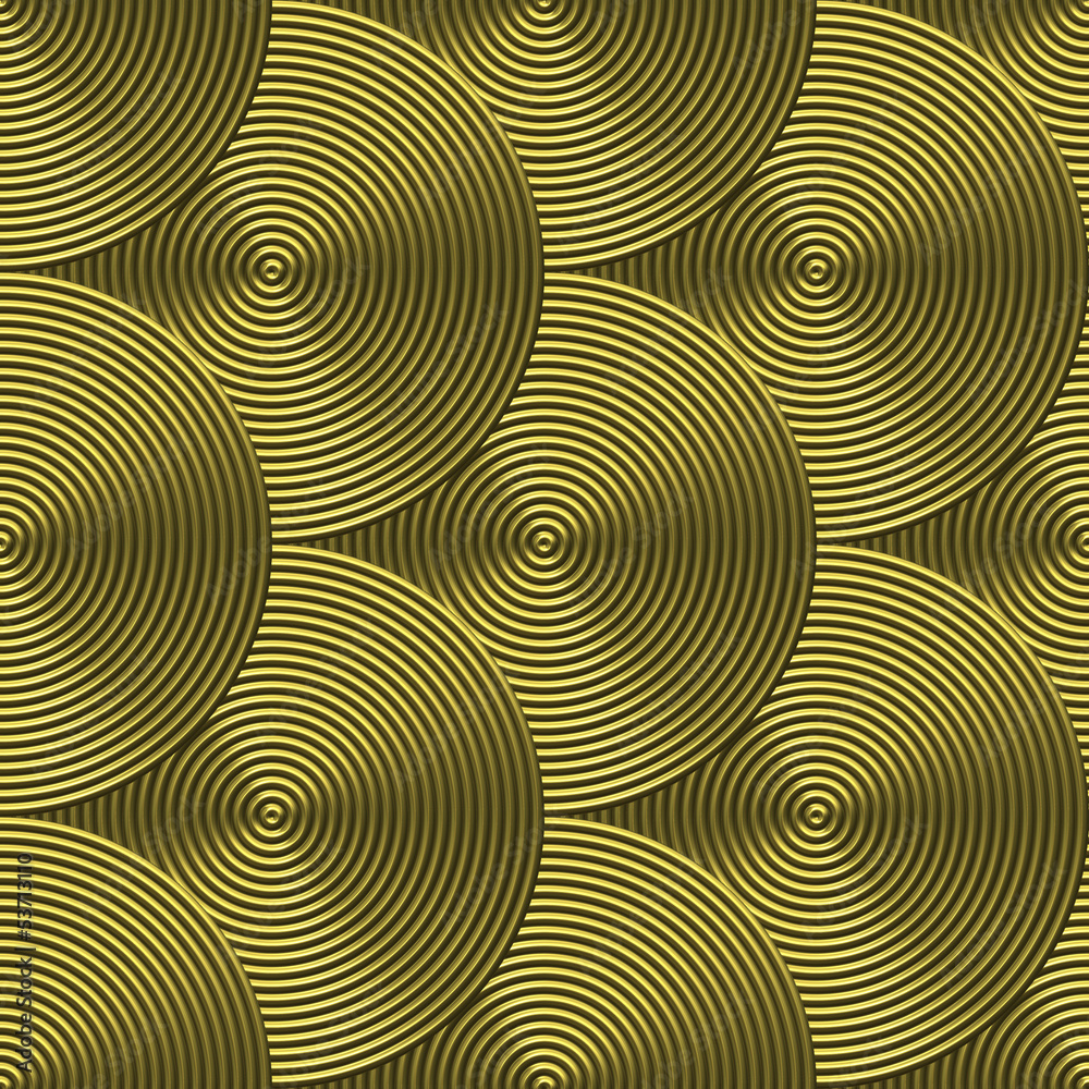 Grooved brass plate with circular swirls - seamless texture Grooved brass plate with circular swirls - seamless texture