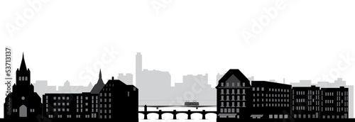Obraz na płótnie basel skyline