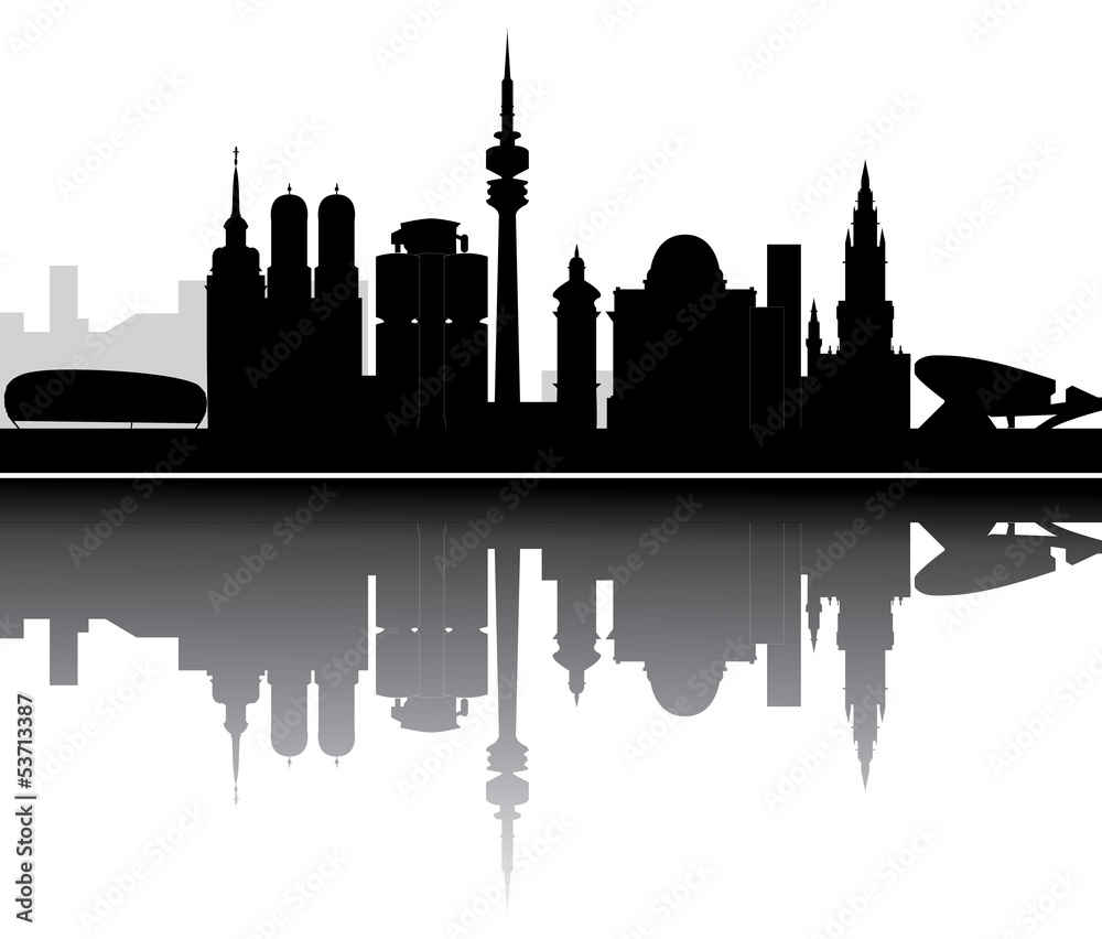 Naklejka premium munich skyline