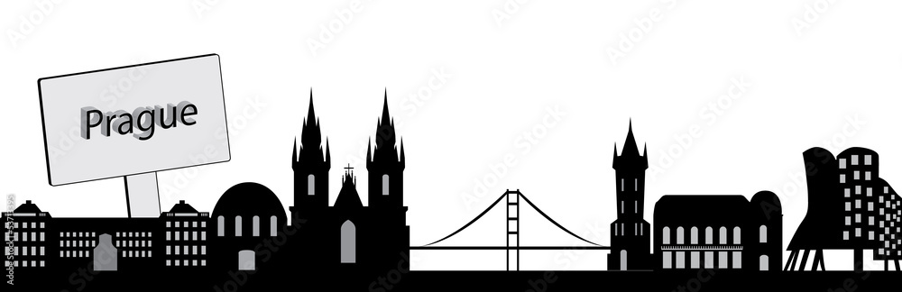 Fototapeta premium prague skyline