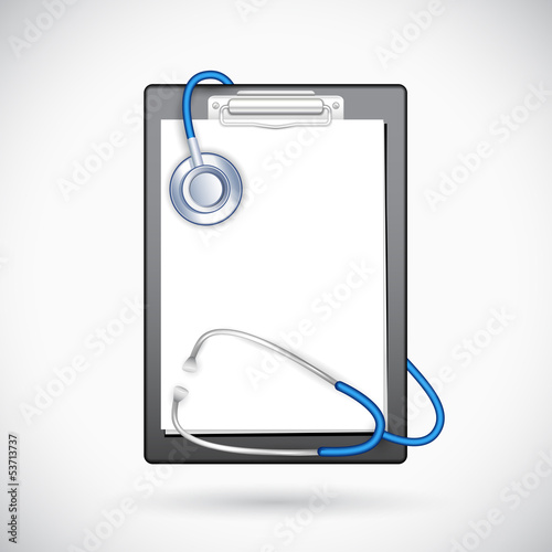 Clipboard with Stethoscope