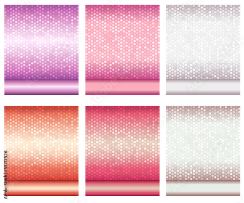 Set of luxury metallic backgrounds