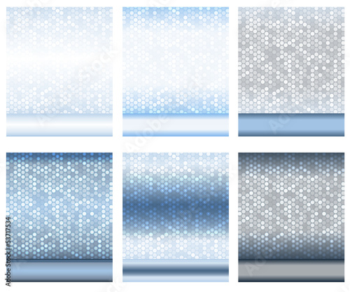Set of luxury metallic backgrounds