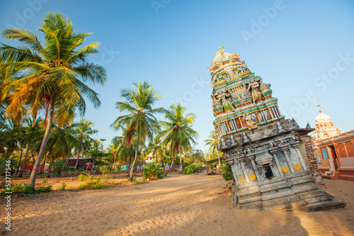 Hinduist temple damaged during tsunami at the east seashore of S