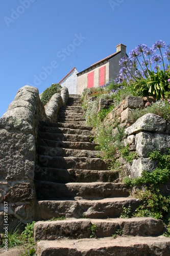 Treppe zum Haus