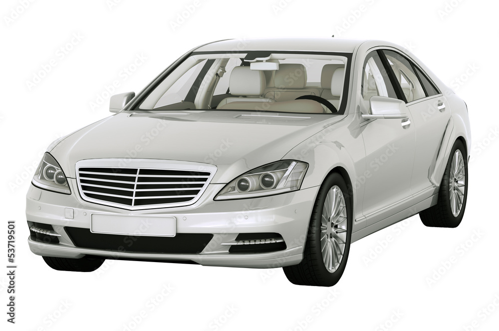 Contemporary luxury car isolated Contemporary luxury car isolated