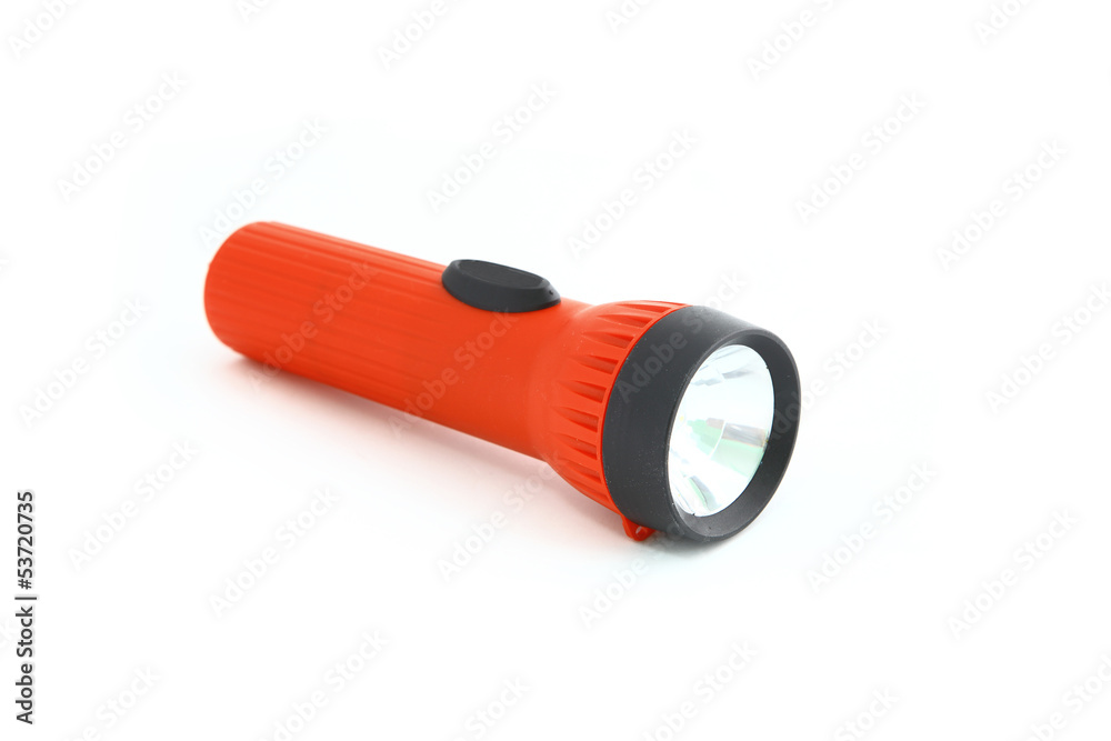 Red flashlight - obrazy, fototapety, plakaty 