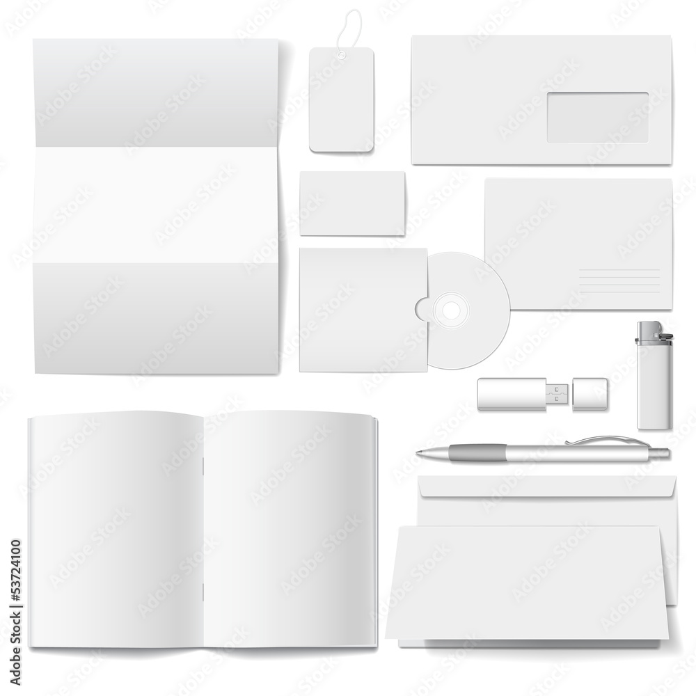 Vector corporate identity template Vector corporate identity template