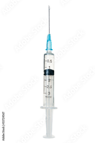 syringe, isolated,white,medical,