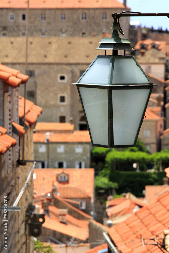 Lamp and terracotta roofs Lamp and terracotta roofs