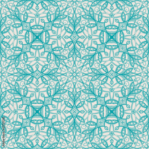 turquoise floral pattern
