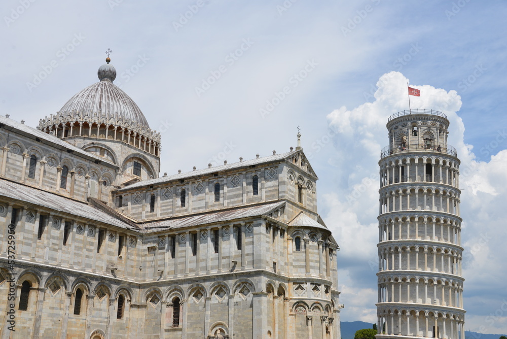 Cathedral and tower in Pisa