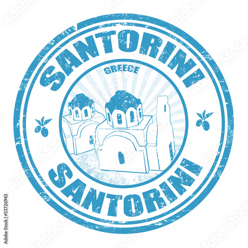 Santorini stamp