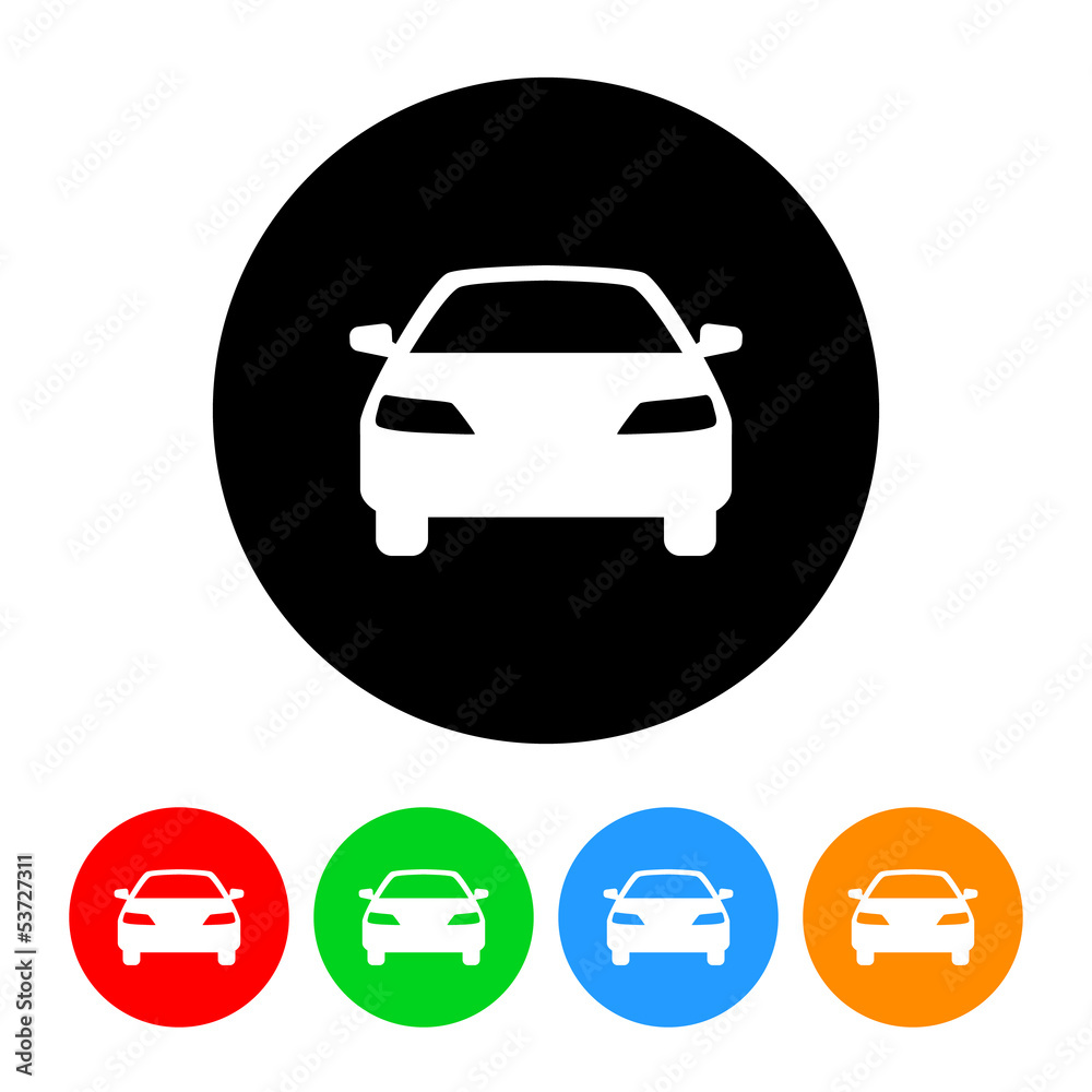 Car Icon with Color Variations Car Icon with Color Variations