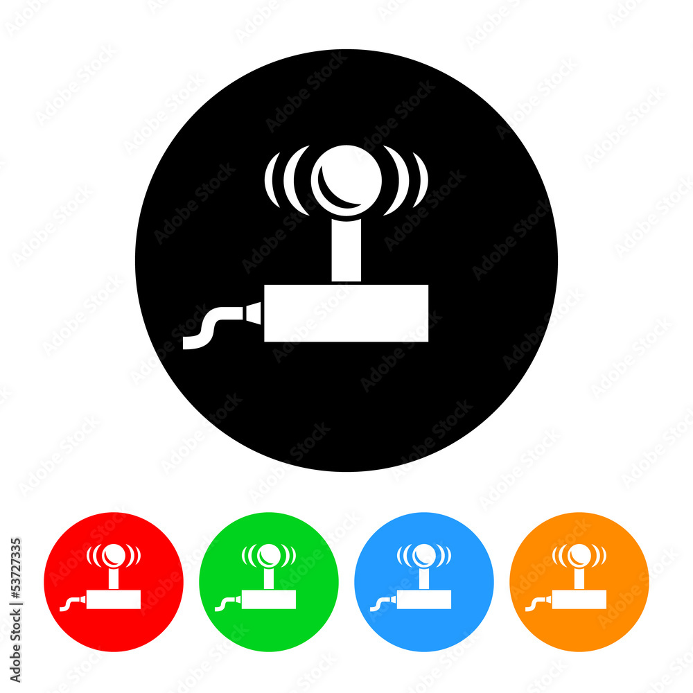 Video Game Joystick Icon with Color Variations Video Game Joystick Icon with Color Variations