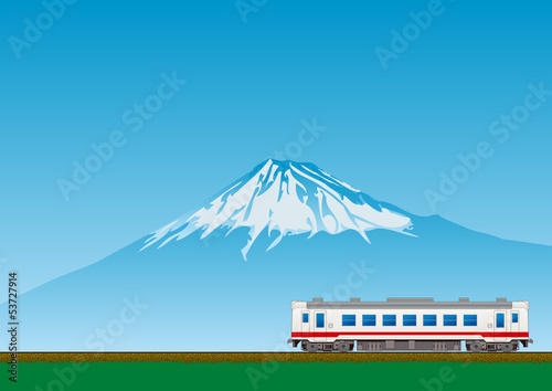 富士山とローカル線