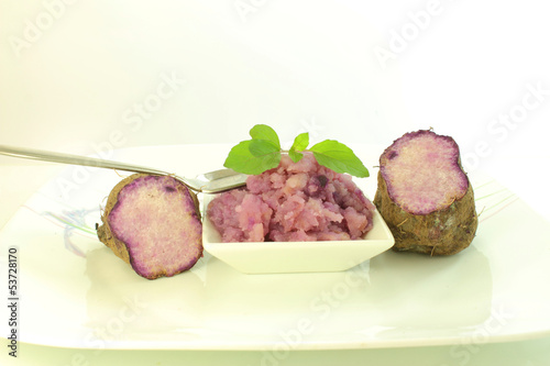 ratalu purple yam with sheera sweet