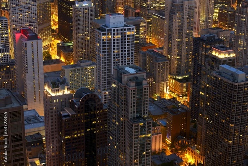 Chicago at Night Scenery