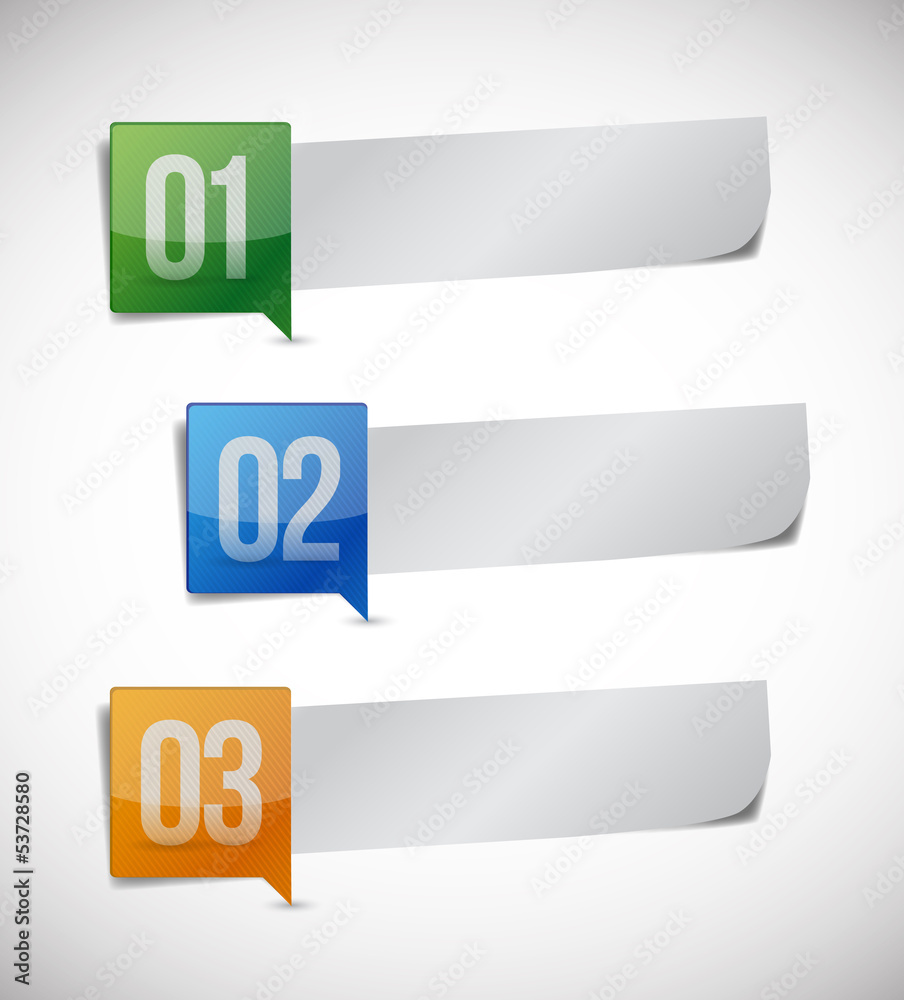 Infographics template with three options. Infographics template with three options.