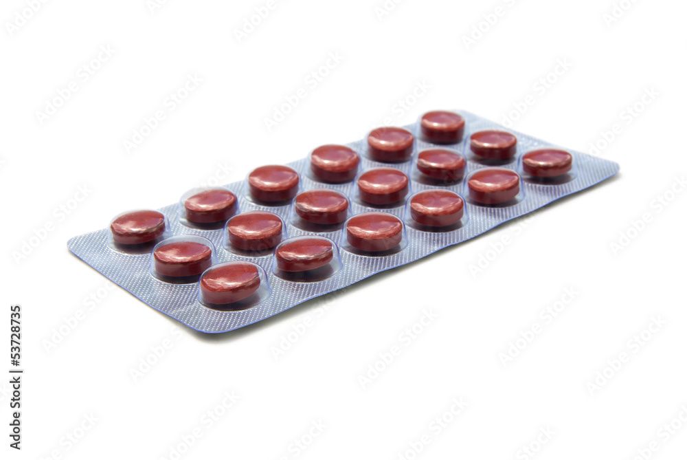 red pills on white with clipping path red pills on white with clipping path