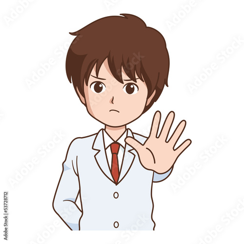 男性/ストップ