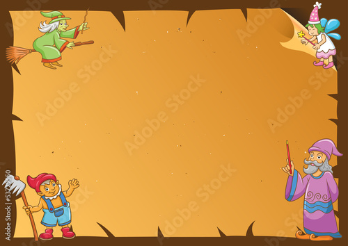 fairytale paper frame.