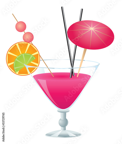 Pink cocktail