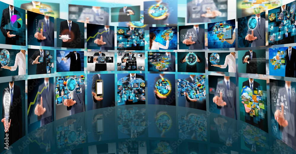 Television and internet production .technology and business conc Television and internet production .technology and business conc