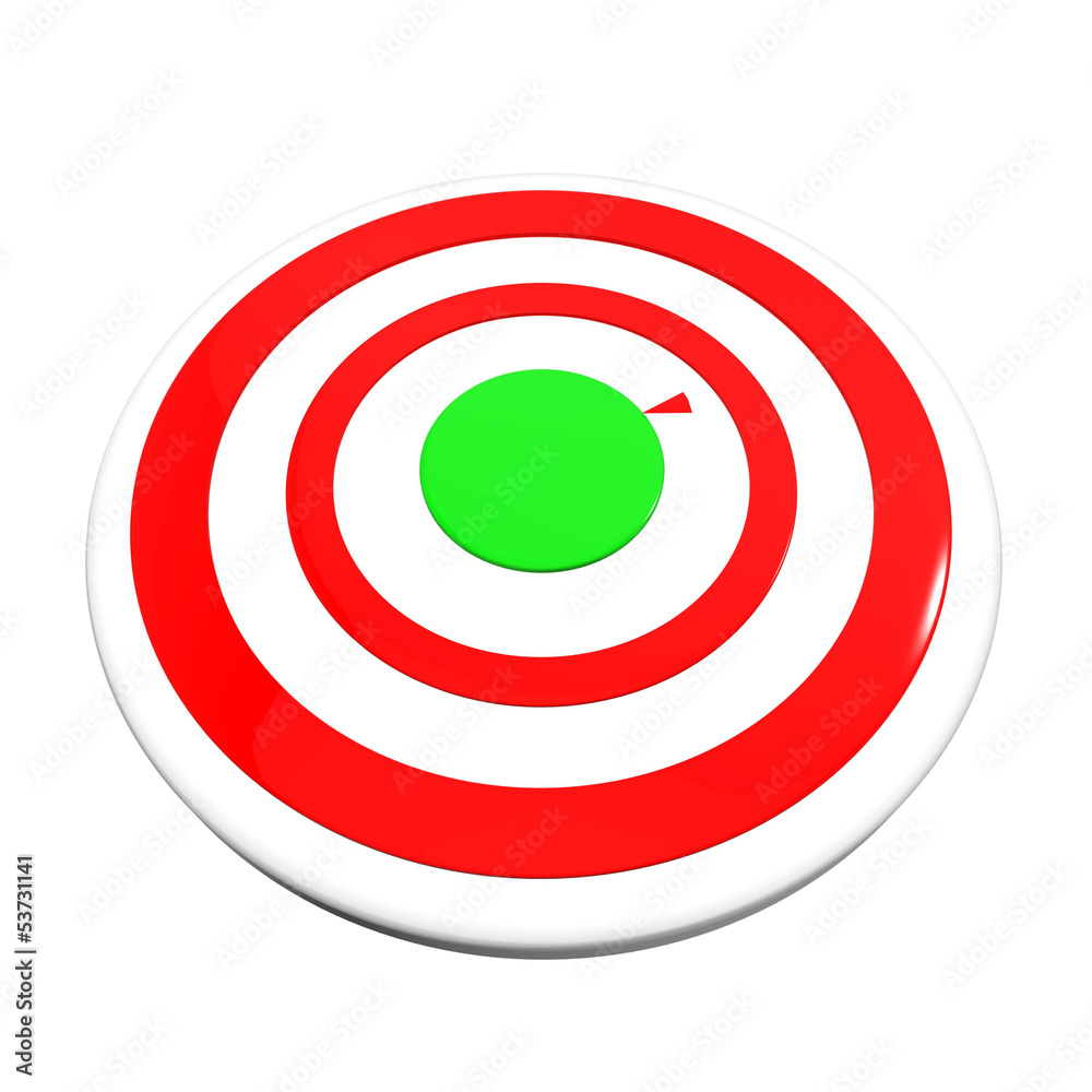 In apple target isolated on white In apple target isolated on white