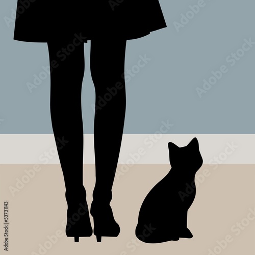 DONNA CON GATTO
