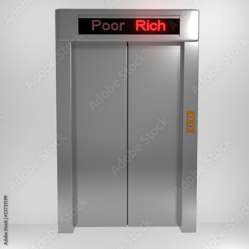 Concept from poor to rich