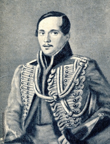 Russian poet Mikhail Lermontov photo