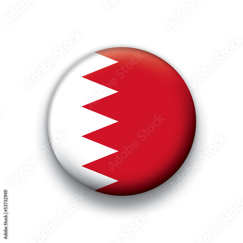 Vector flag button series Bahrain