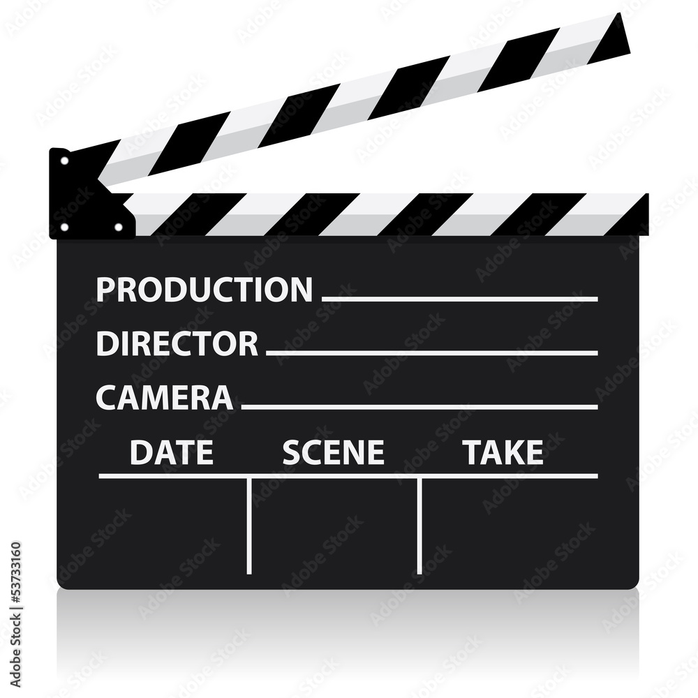vector chalkboard movie director slate