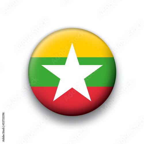 Vector flag button series Burma
