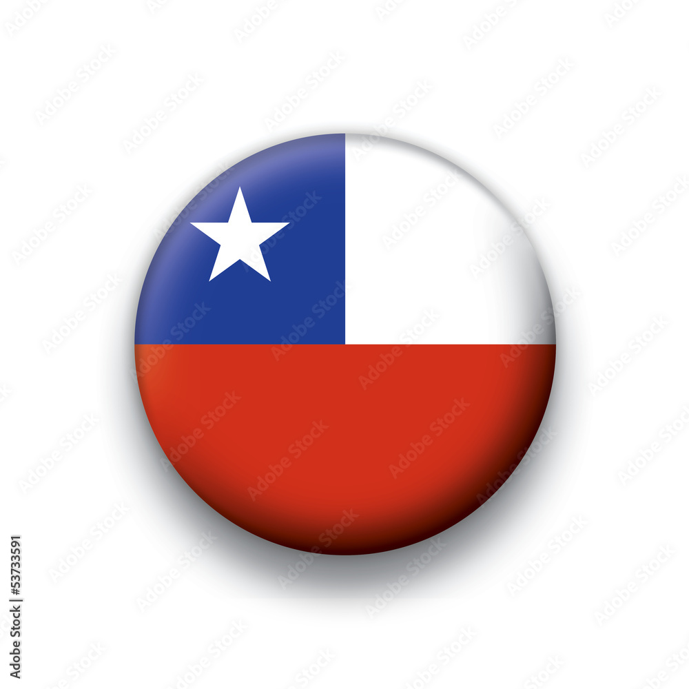 Vector flag button series Chile Vector flag button series Chile