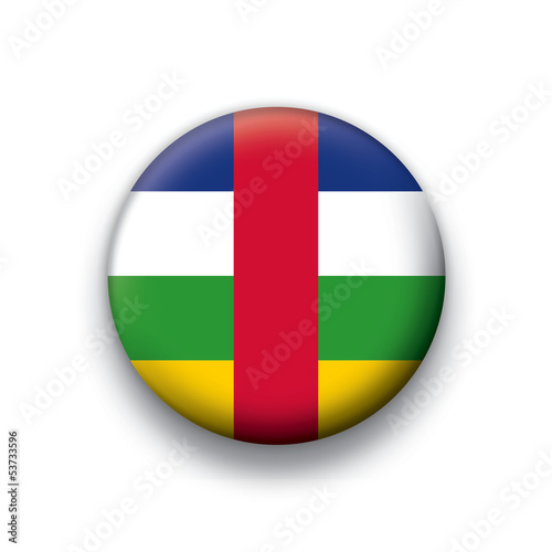 Vector flag button series Central African Republic
