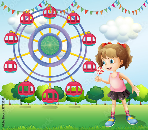 A girl at the carnival
