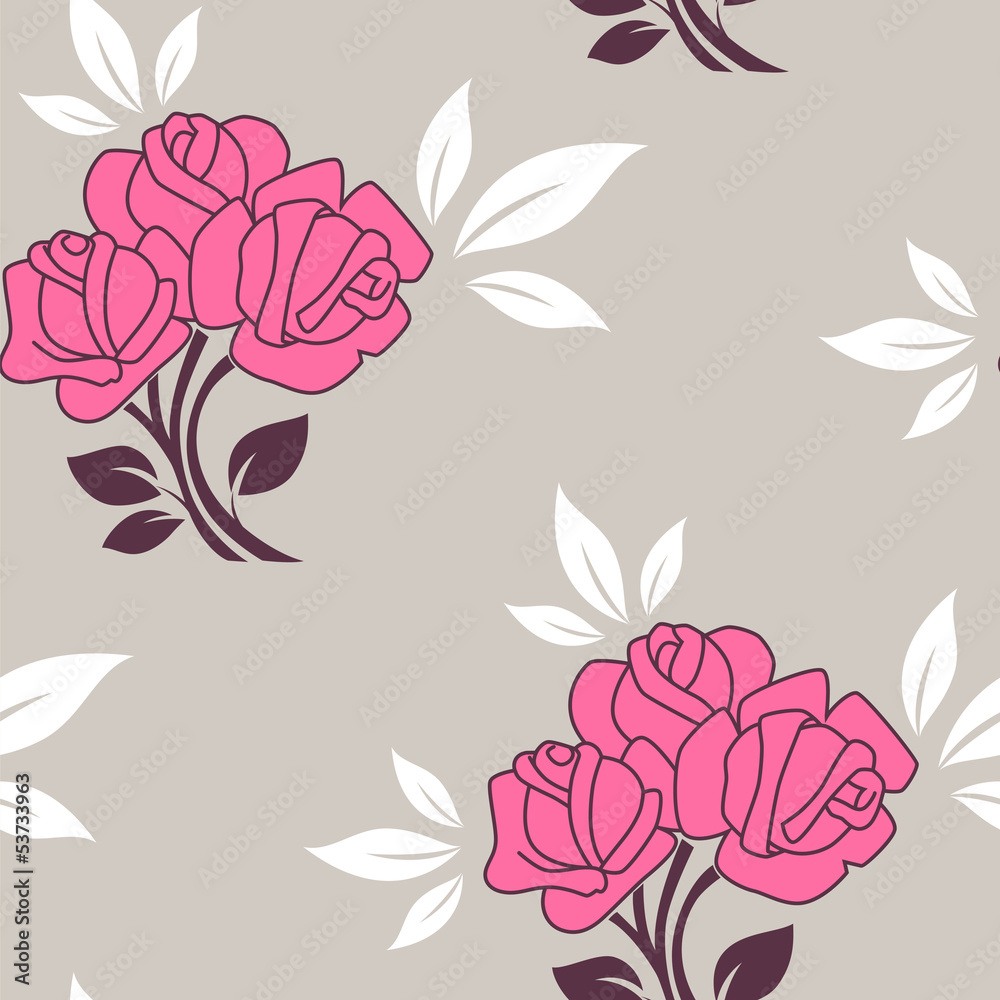 Seamless pattern with roses Seamless pattern with roses